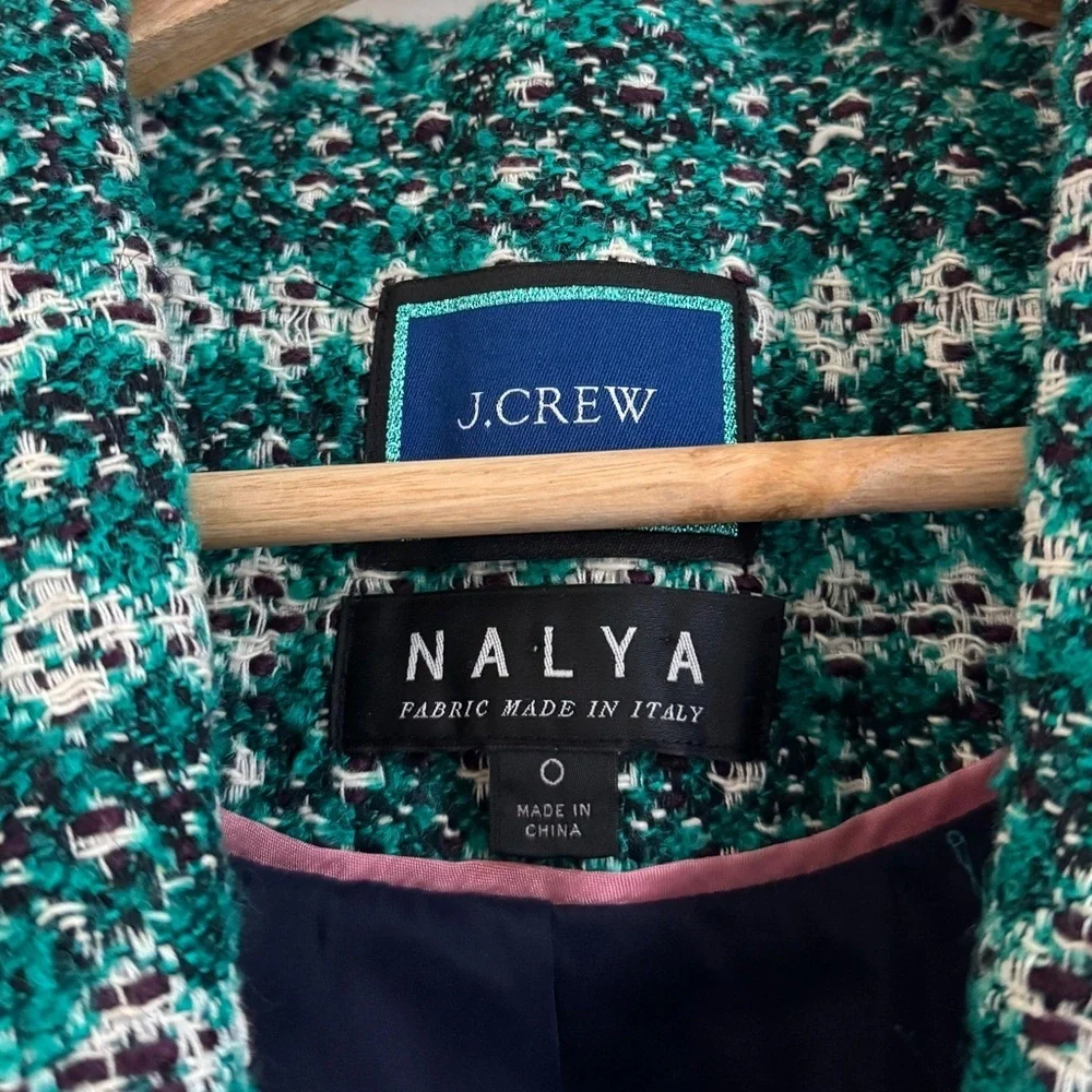 NEW J CREW Collection Blazer Size 0 Nalya Tweed NWOT